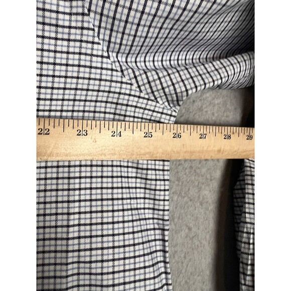 LL Bean Mens Size 17-37 Plaid Shirt Button Front Wrinkle Resistant - Picture 9 of 11